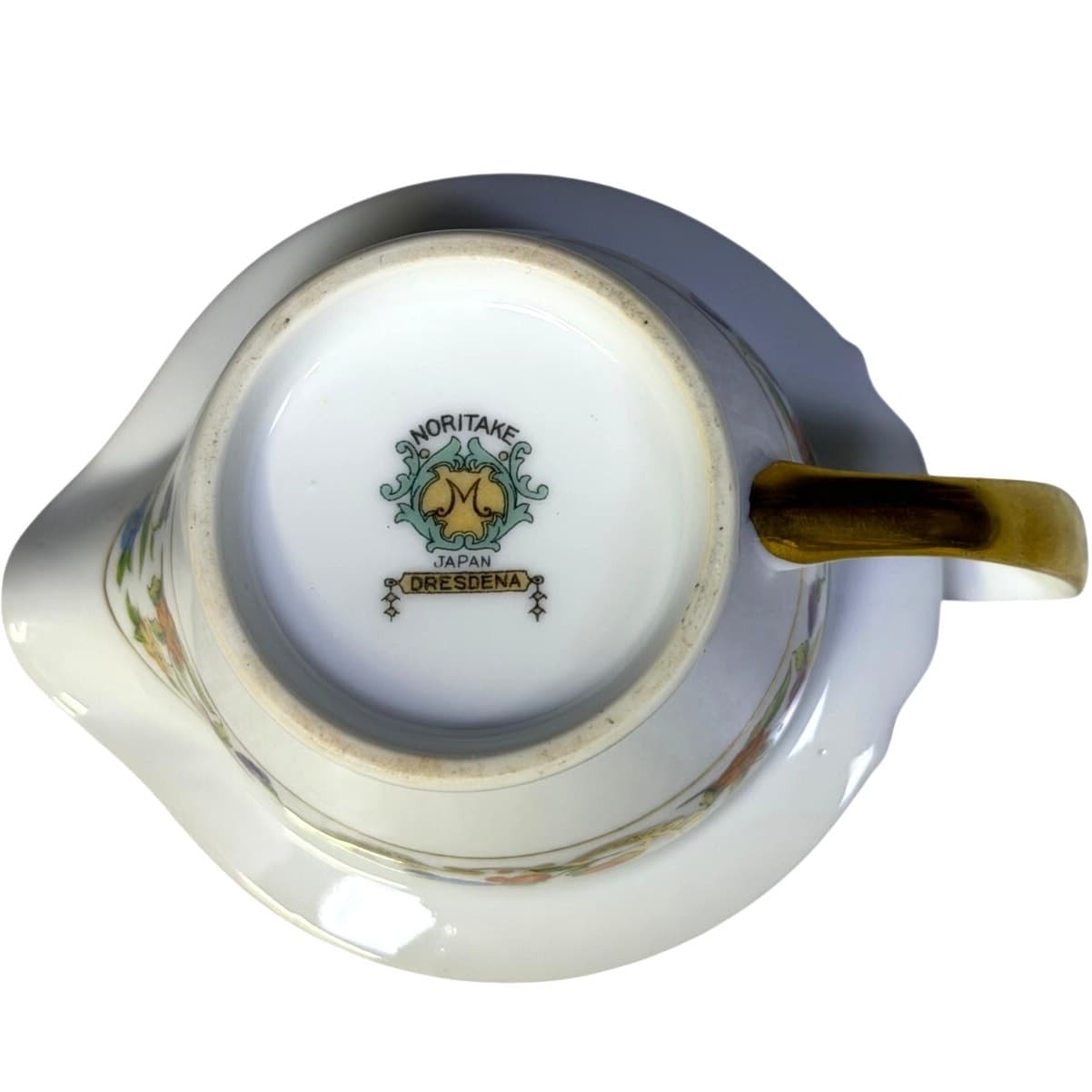Noritake Retired 'Dresdena' 1931-1940 Backstamp Footed Cream Pitcher-Rare - Thumbnail 6