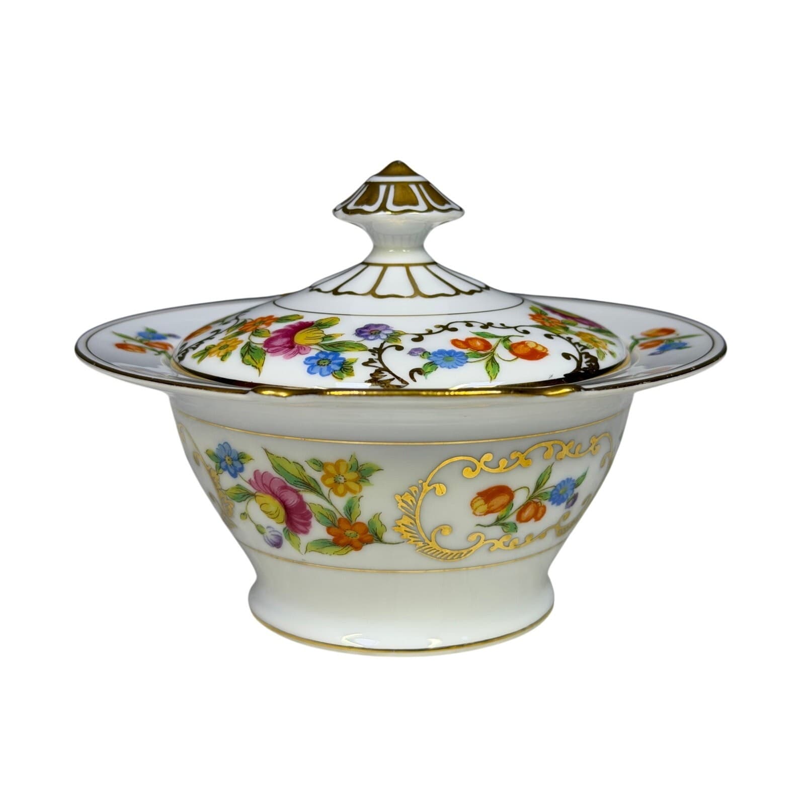 Noritake Retired 'Dresdena' 1931-1940 Backstamp Luxury Sugar Bowl with Lid-Rare - Thumbnail 7