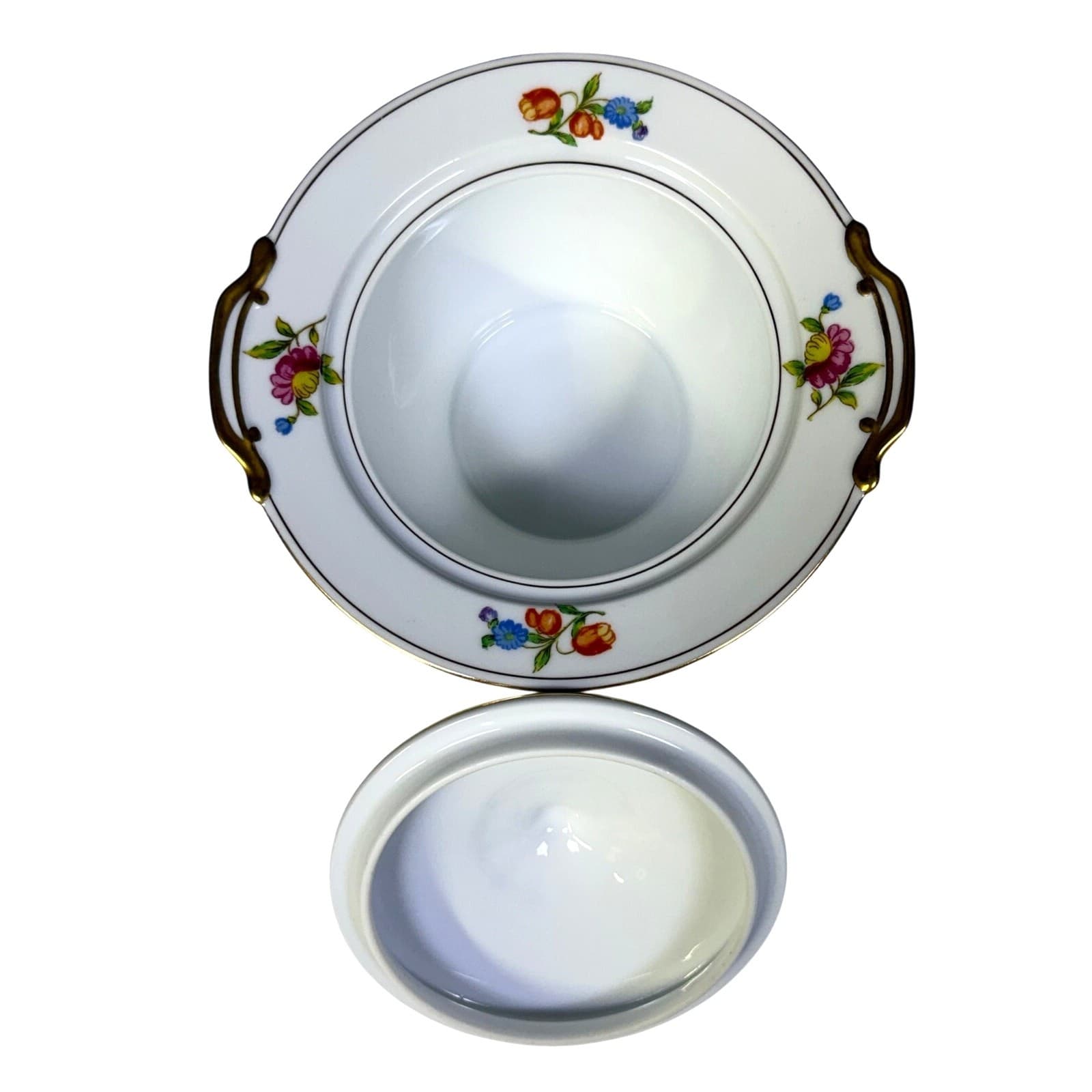 Noritake Retired 'Dresdena' 1931-1940 Backstamp Luxury Sugar Bowl with Lid-Rare - Thumbnail 4