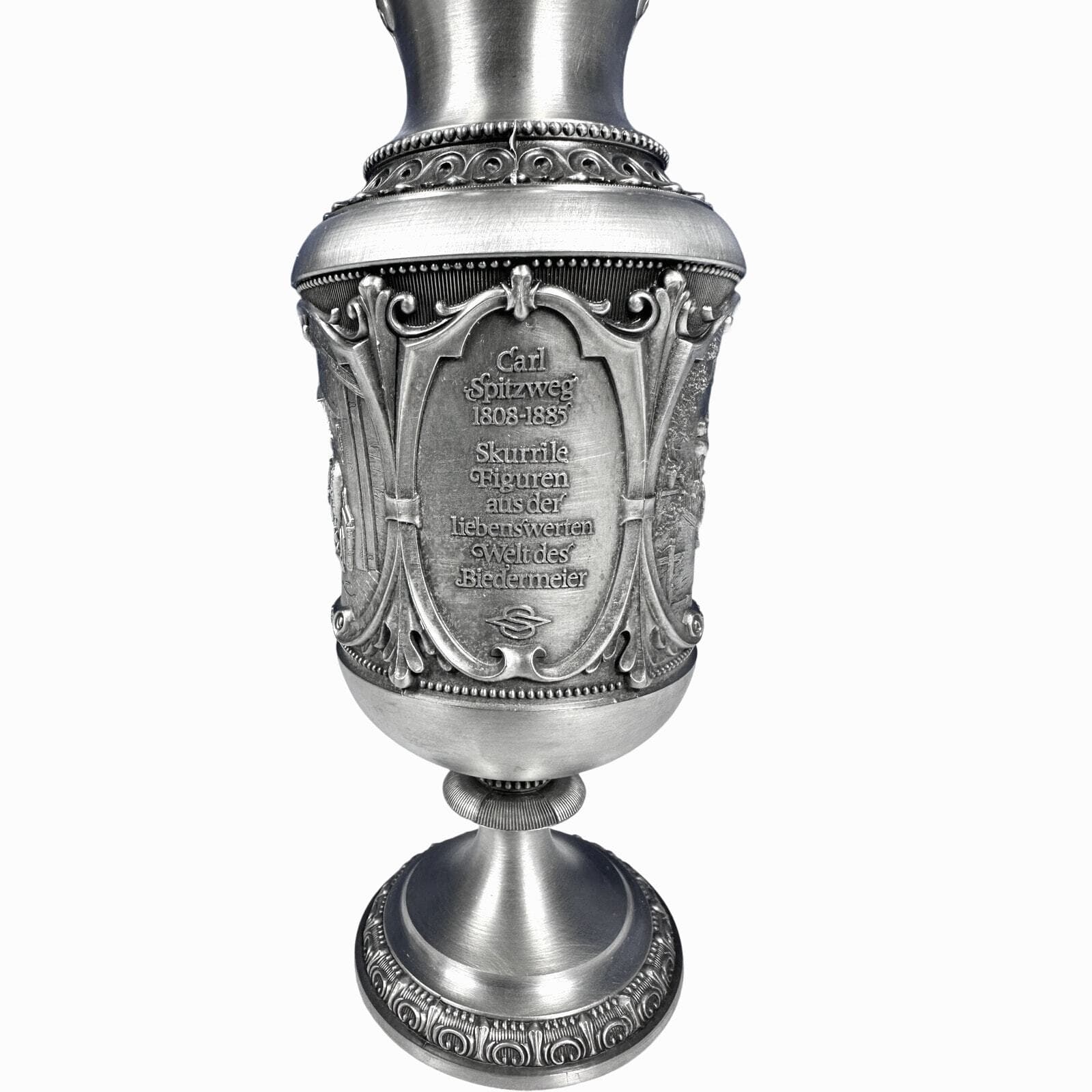 WMF Zinn Pewter Ewer Pitcher Carl Spitzweg Artist Germany 11.5" Very Rare-Mint! - Thumbnail 7