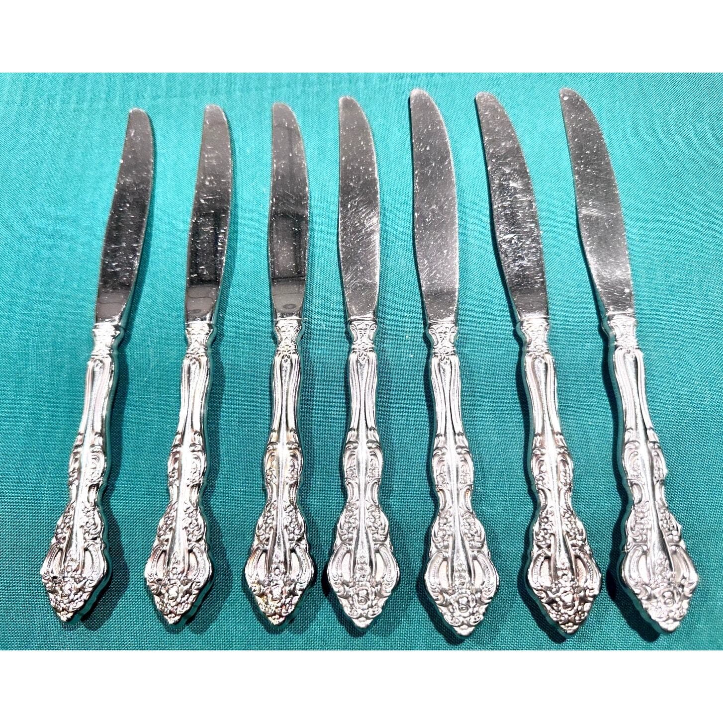 Oneida Michelangelo Cube Heirloom Stainless Dinner Knives-Set of 7 - Thumbnail 3