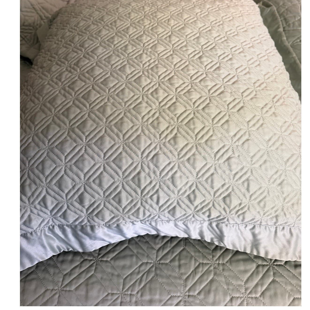 Waterford King Quilted Coverlet Set 6-PC Sage Green Euro King Shams Luxury - Thumbnail 9