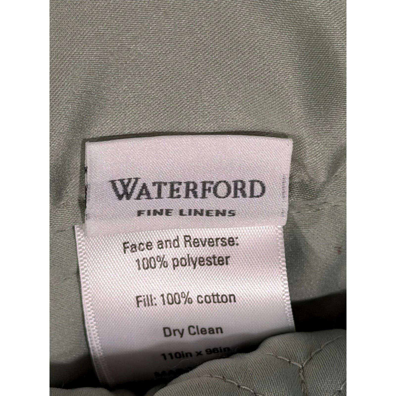 Waterford King Quilted Coverlet Set 6-PC Sage Green Euro King Shams Luxury - Thumbnail 2