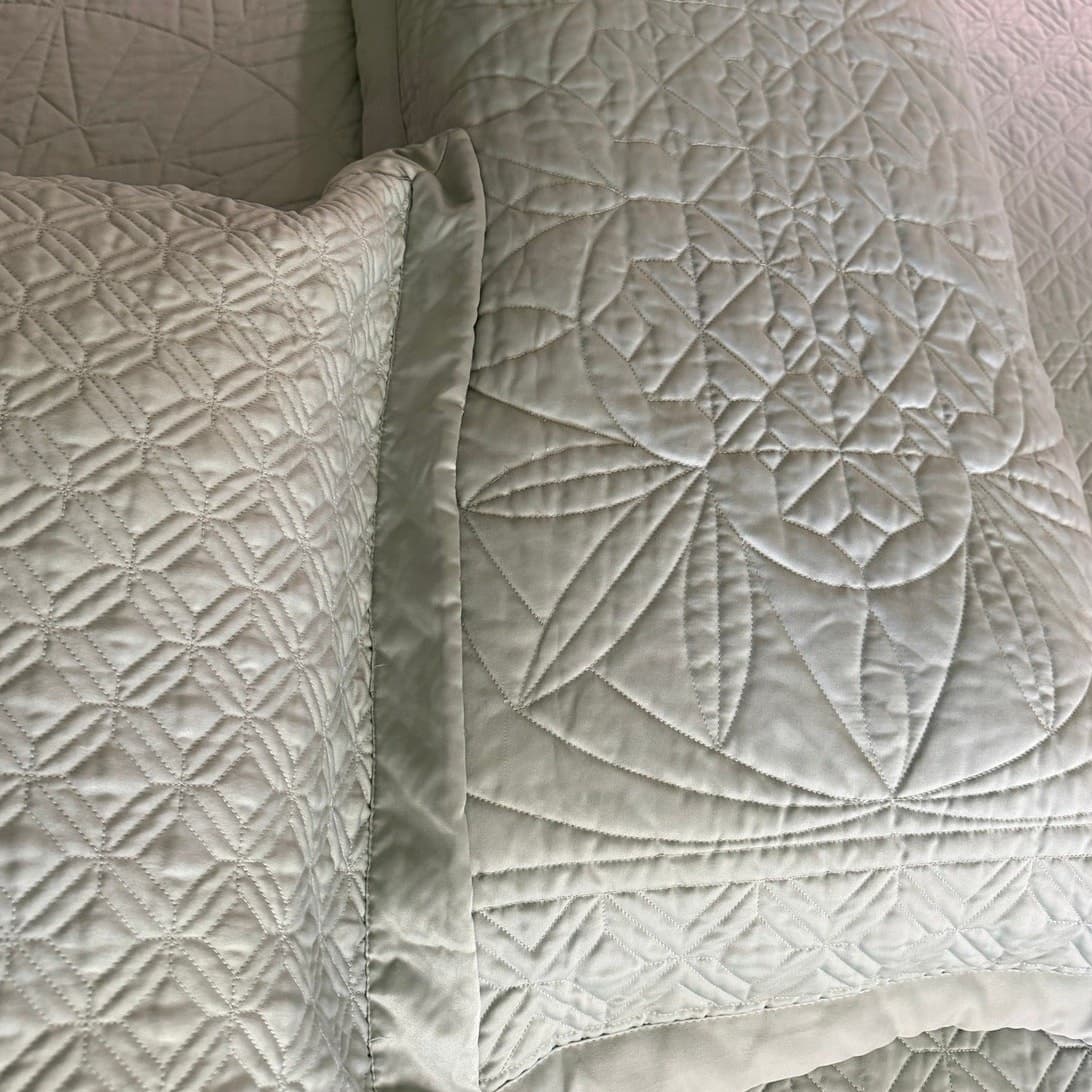 Waterford King Quilted Coverlet Set 6-PC Sage Green Euro King Shams Luxury - Thumbnail 11
