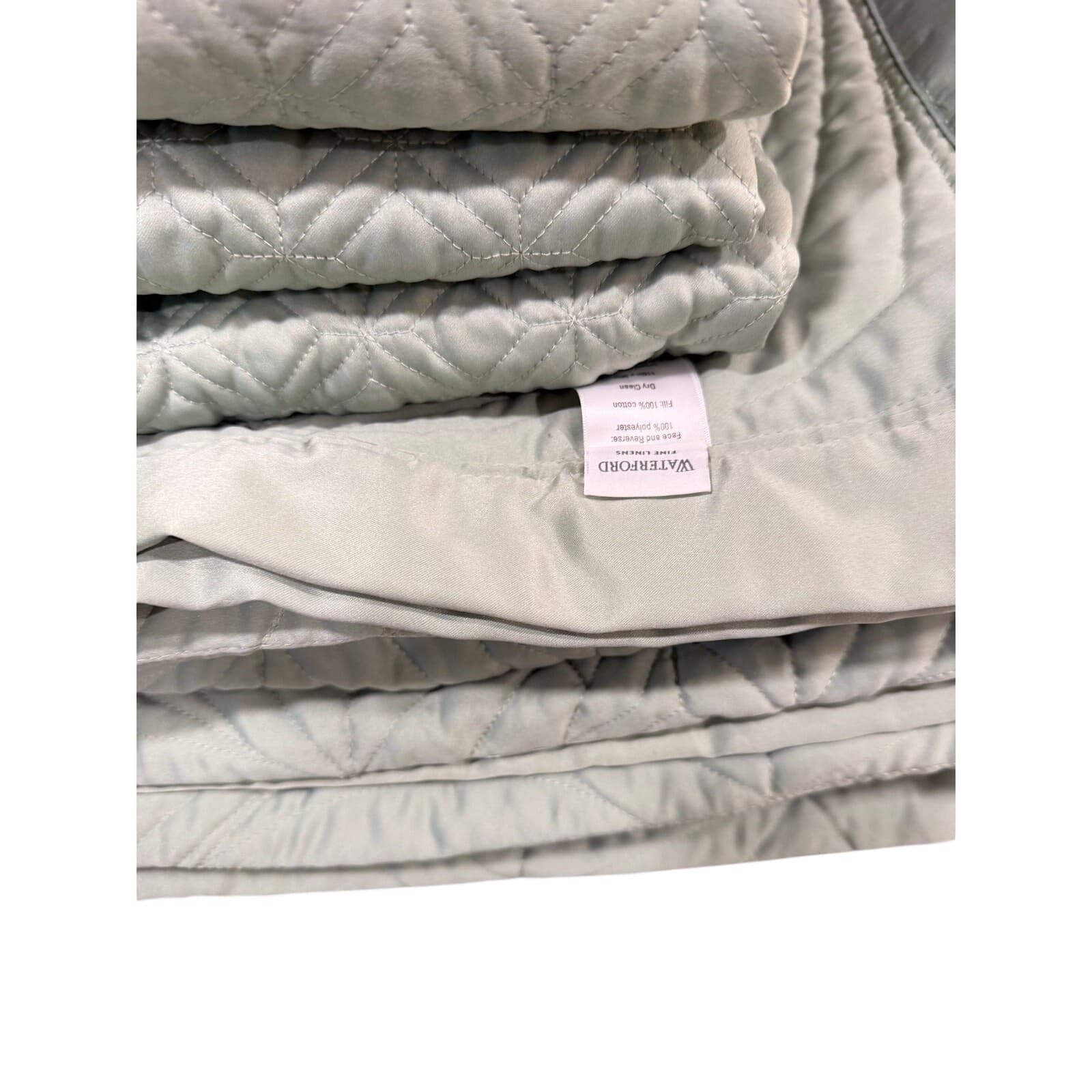 Waterford King Quilted Coverlet Set 6-PC Sage Green Euro King Shams Luxury - Thumbnail 16