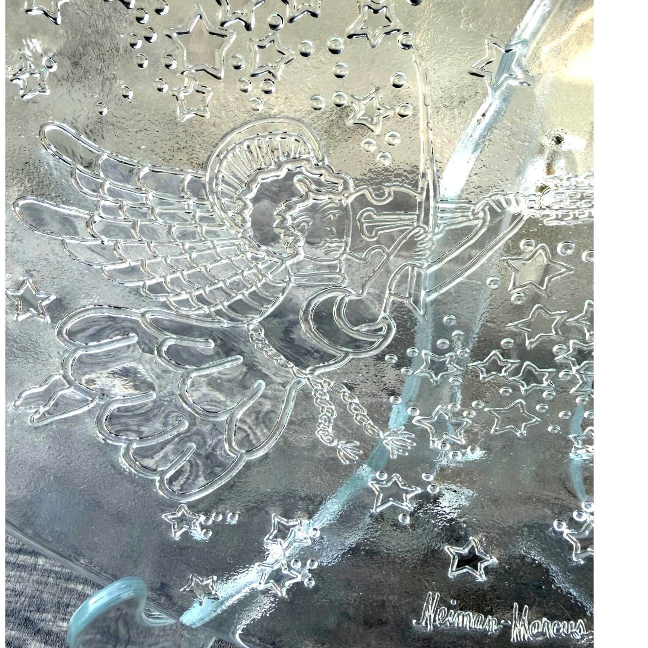 Pilgrim Glass 1999 Neiman Marcus Angels Musical Instruments Annual Cookie Plate - Thumbnail 6