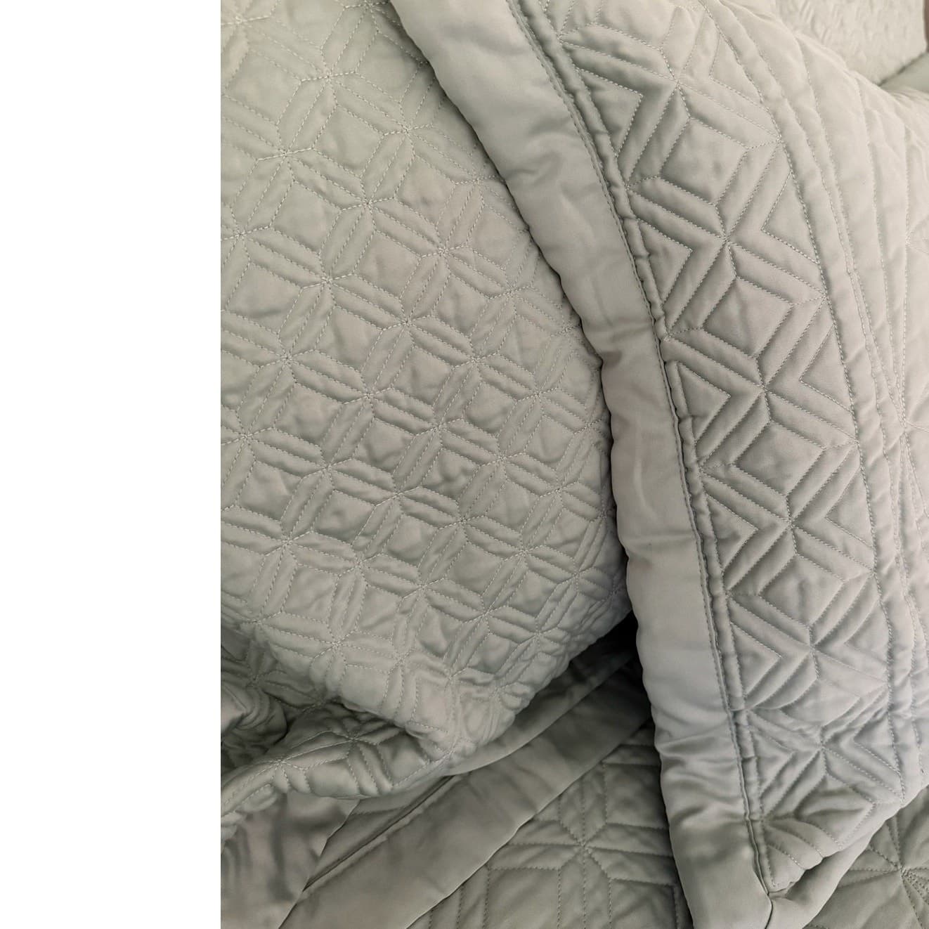 Waterford King Quilted Coverlet Set 6-PC Sage Green Euro King Shams Luxury - Thumbnail 6