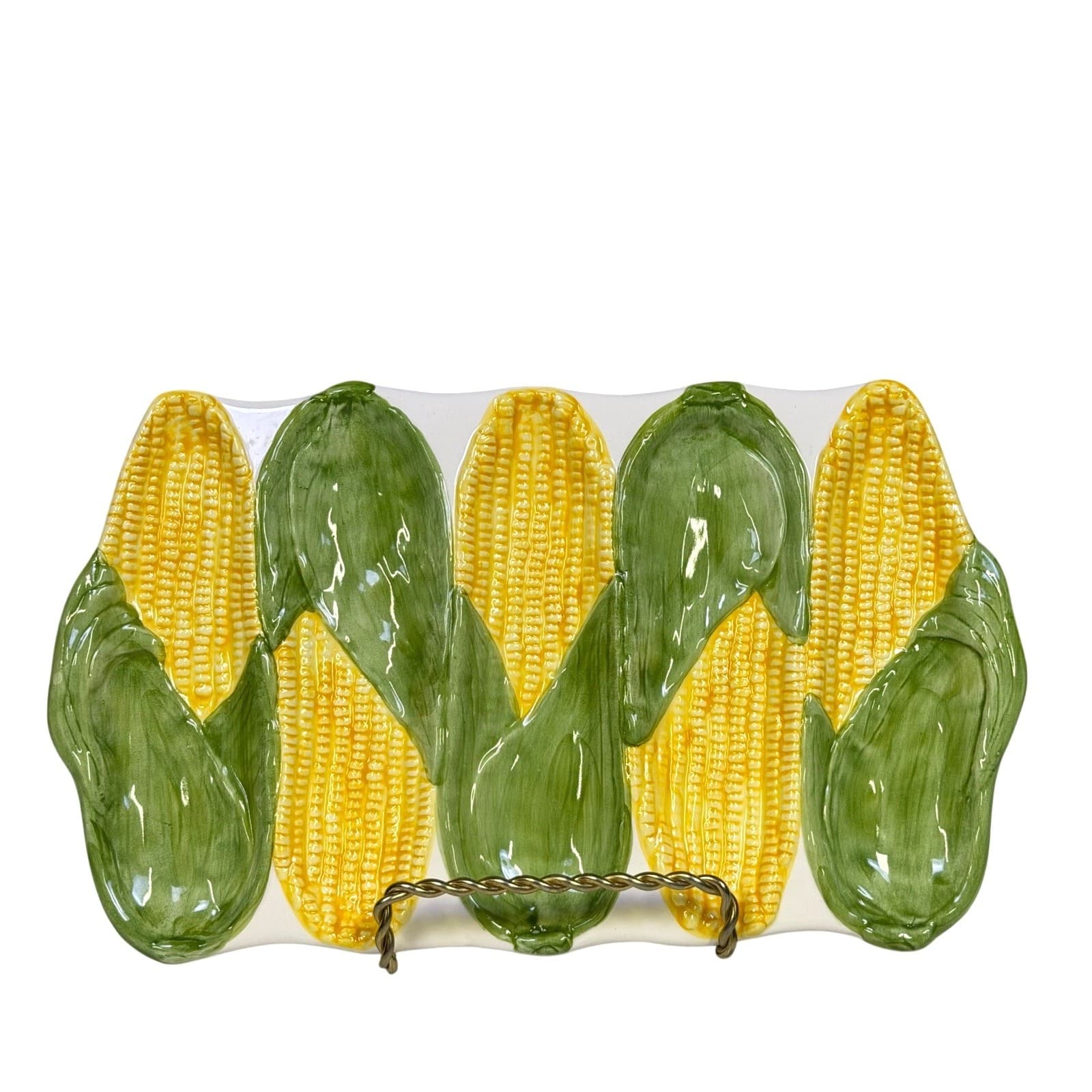Elpa Alcobaca Portugal Whimsical Vintage Corn on the Cob Serving Platter