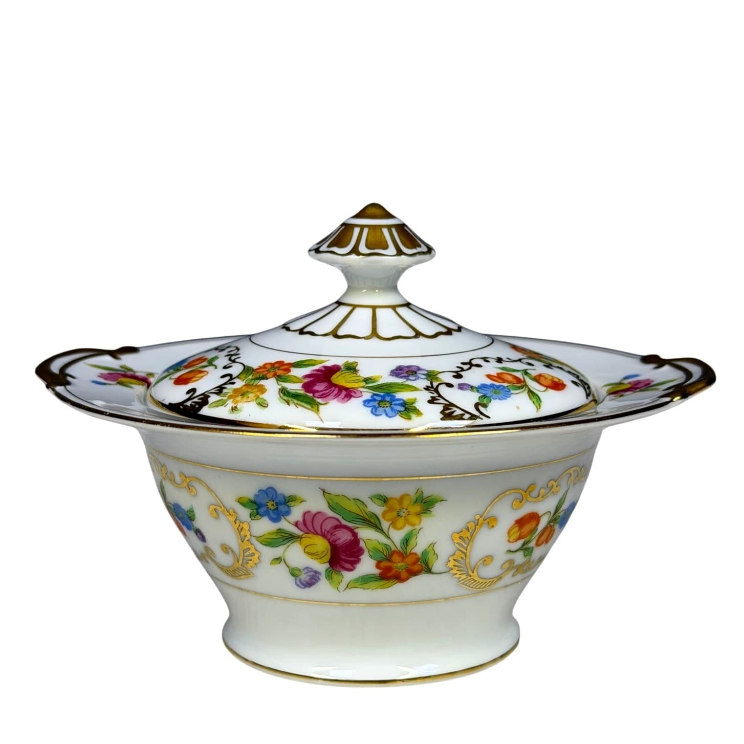 Noritake Retired 'Dresdena' 1931-1940 Backstamp Luxury Sugar Bowl with Lid-Rare - Thumbnail 5