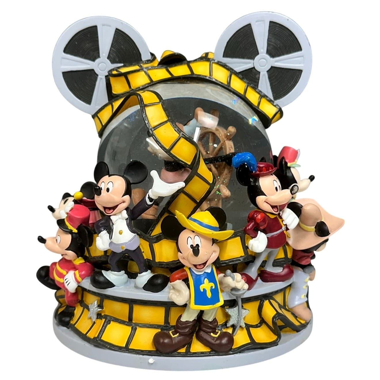 Mickey Mouse Thru the Years Disney Store Reel to Reel Musical Moving Snow Globe - Thumbnail 2