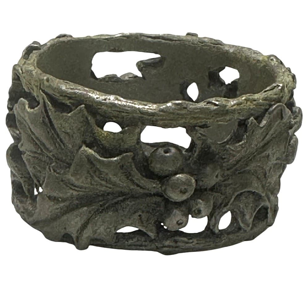 Longaberger American Holly Pewter Napkin Rings 2001 Original Box #75736-Set of 4 - Thumbnail 5