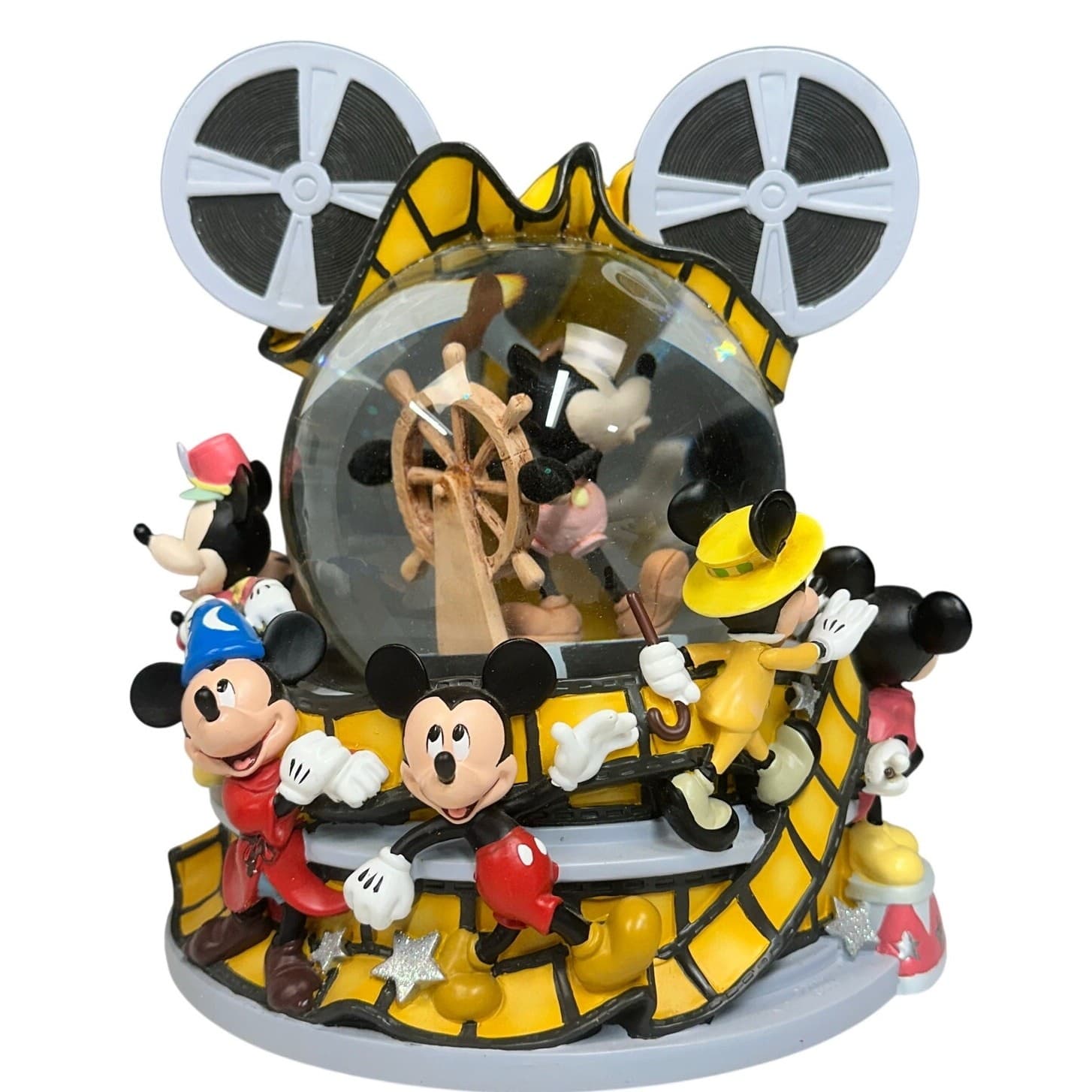 Mickey Mouse Thru the Years Disney Store Reel to Reel Musical Moving Snow Globe - Thumbnail 10