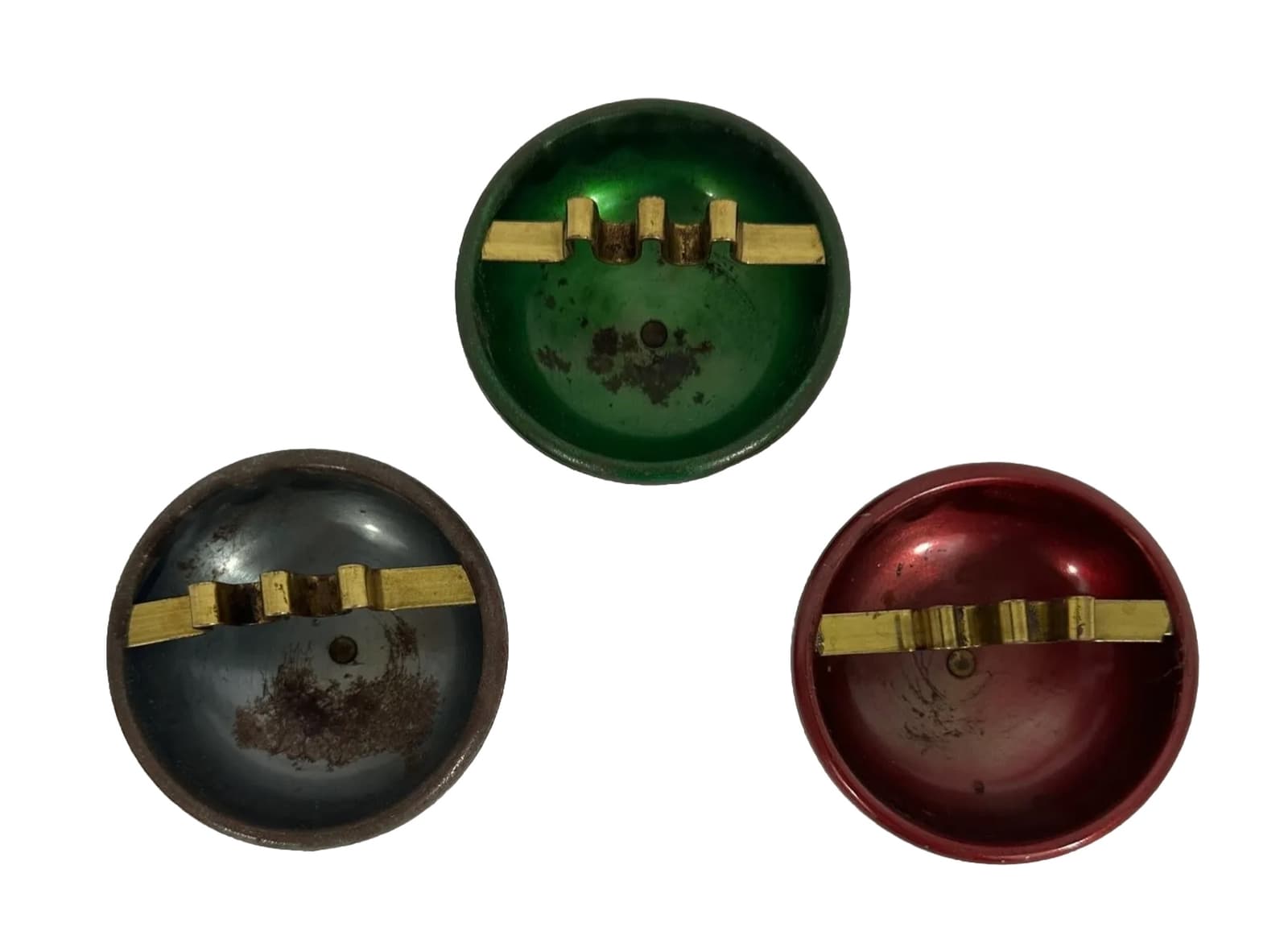 Mid Century Vintage Aluminum Colorized Ash Trays-Set of 3 - Thumbnail 2