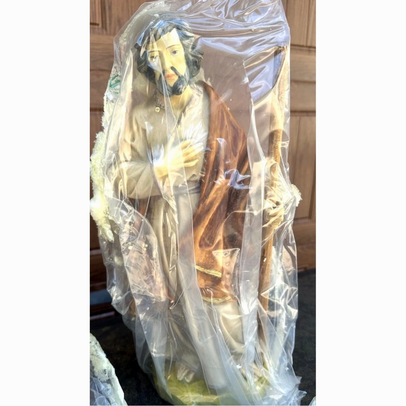 Holy Family Nativity 17" Tall Italy 4-PC Vintage New Unwrapped in Original Box - Thumbnail 5