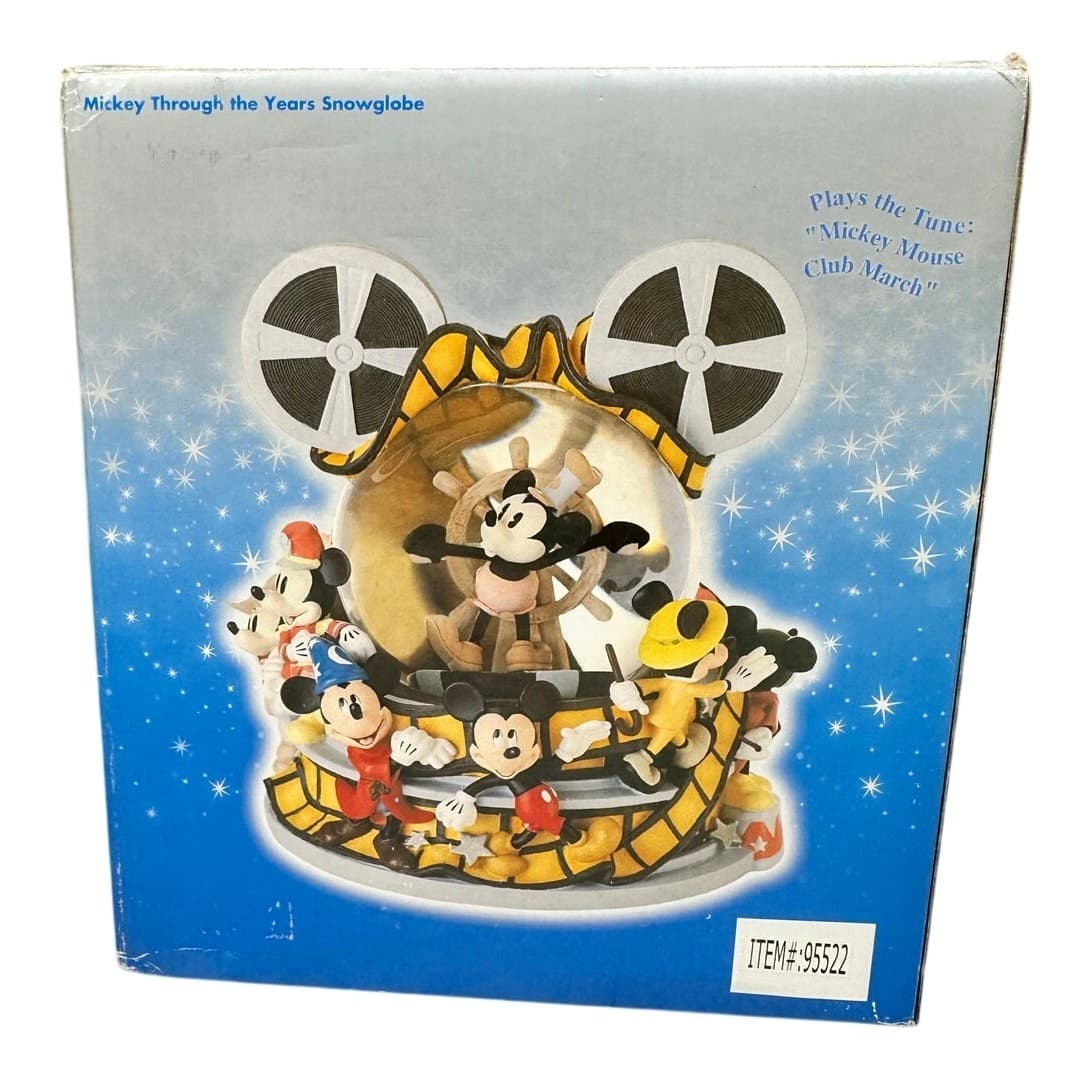 Mickey Mouse Thru the Years Disney Store Reel to Reel Musical Moving Snow Globe - Thumbnail 7