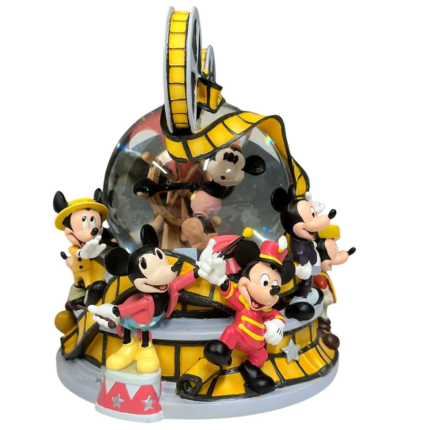 Mickey Mouse Thru the Years Disney Store Reel to Reel Musical Moving Snow Globe - Thumbnail 8