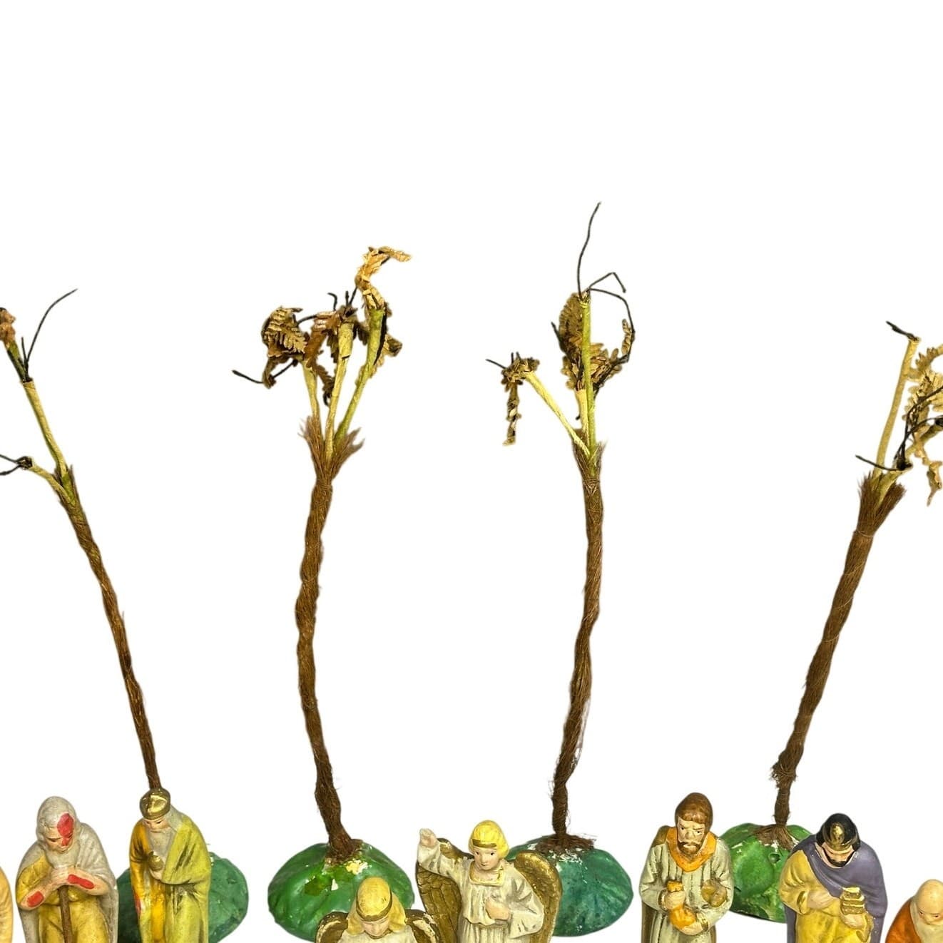 Rare 38-PC Japan Vintage Nativity Collection One-of-a-Kind Paper Mache Plaster - Thumbnail 12