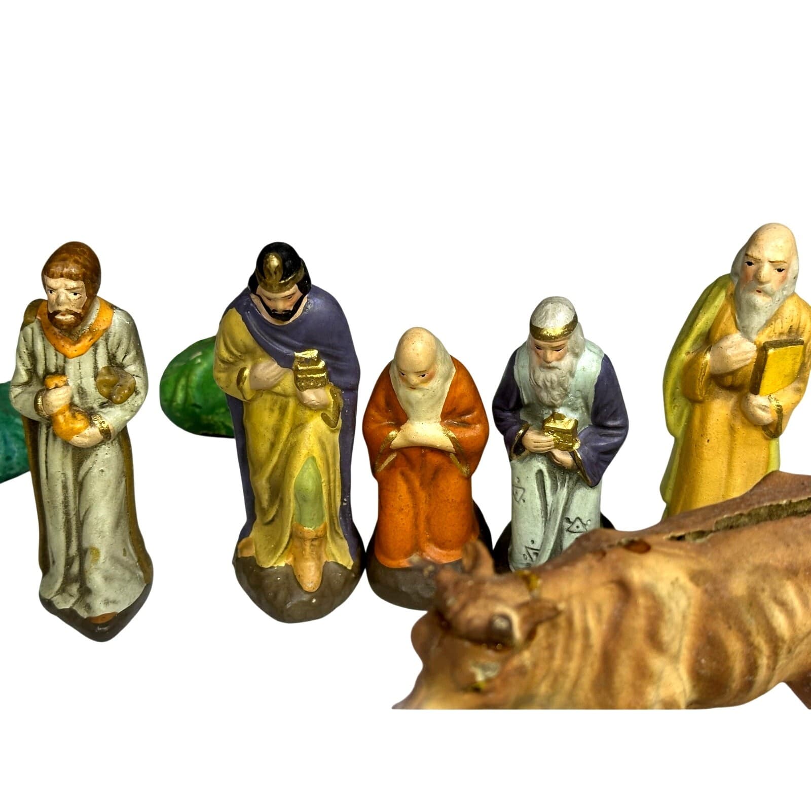 Rare 38-PC Japan Vintage Nativity Collection One-of-a-Kind Paper Mache Plaster - Thumbnail 10