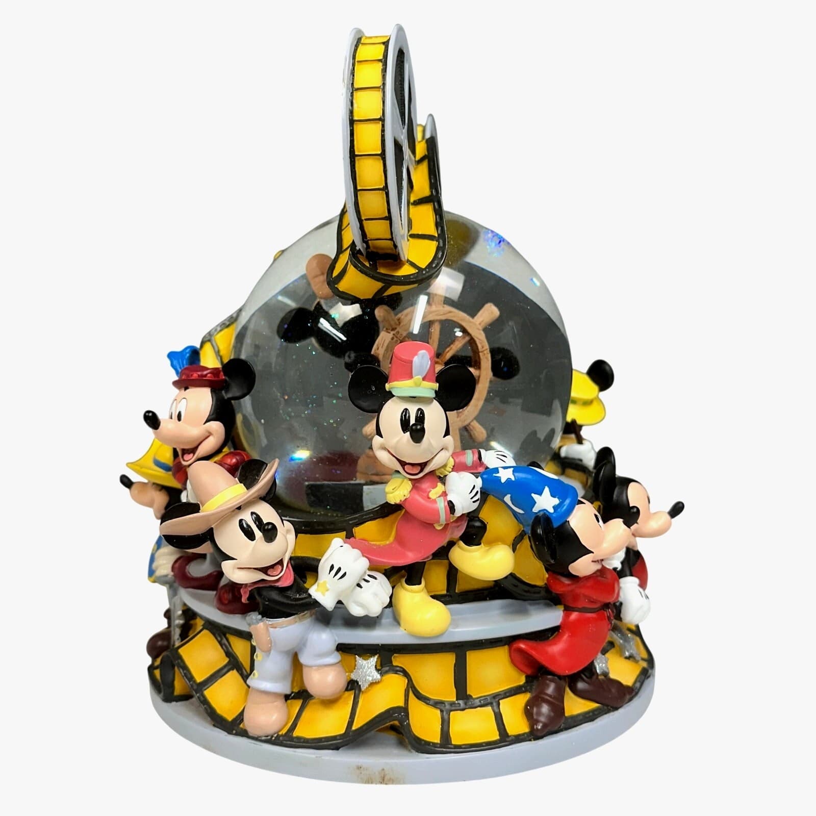 Mickey Mouse Thru the Years Disney Store Reel to Reel Musical Moving Snow Globe - Thumbnail 4