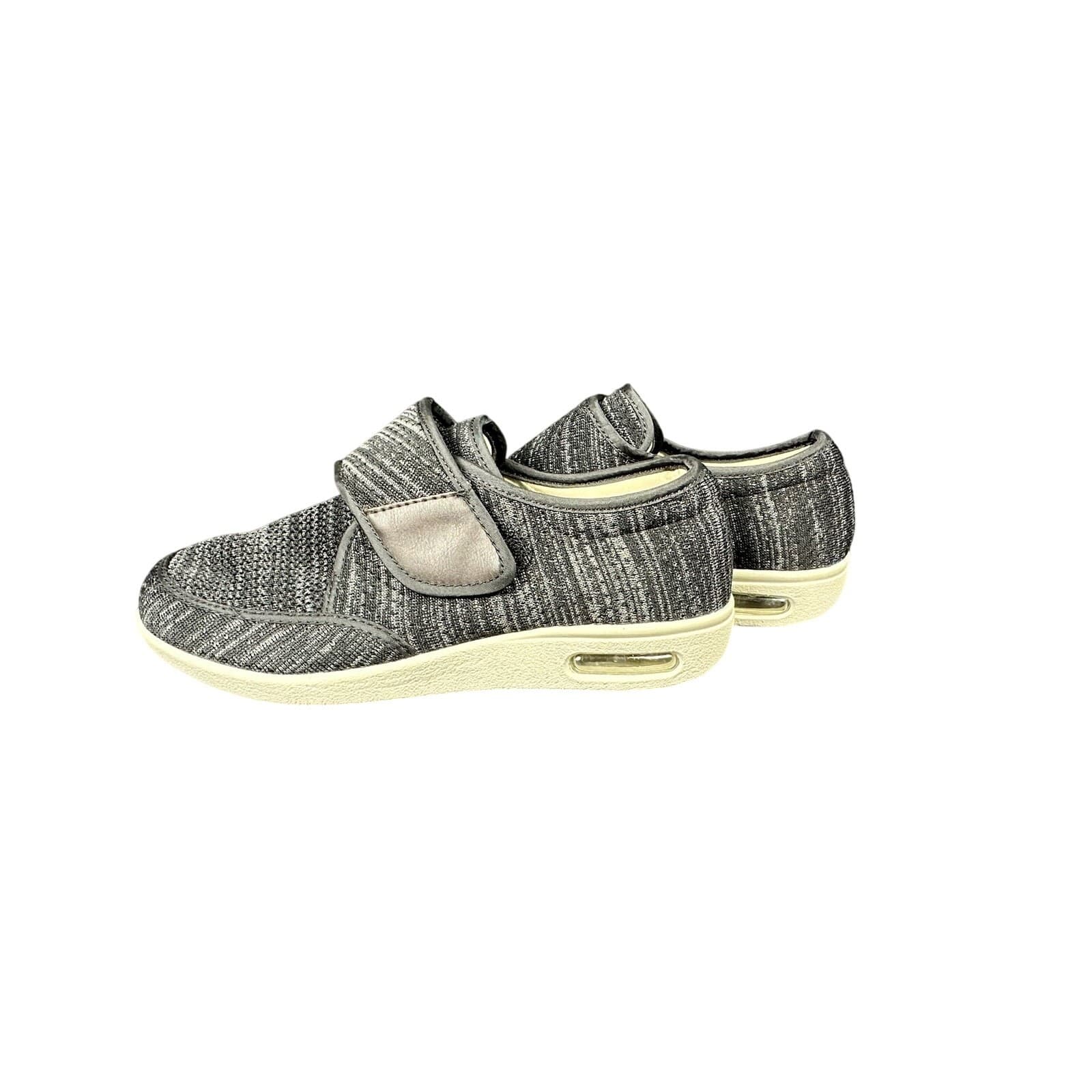 Men's Youyun Diabetic Gray Adjustable Memory Foam Shoes Size 10 - Thumbnail 8