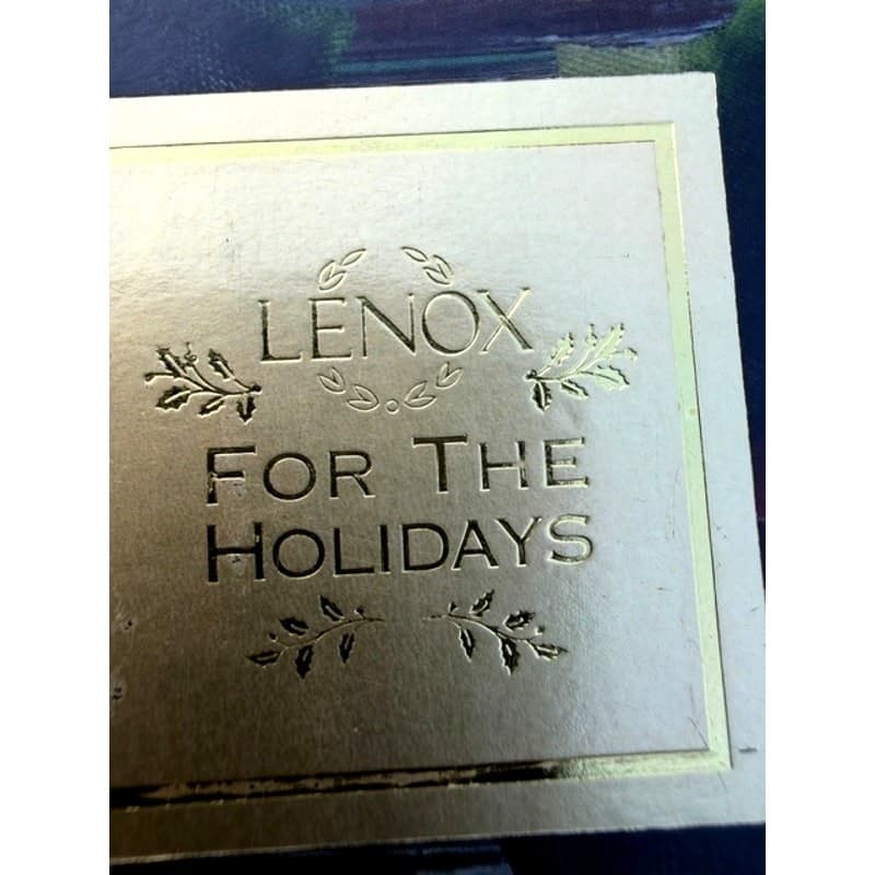 Lenox Yuletide Gems Emerald Ruby Hurricane Candleholders Holly Trim Pair w/Boxes - Thumbnail 10
