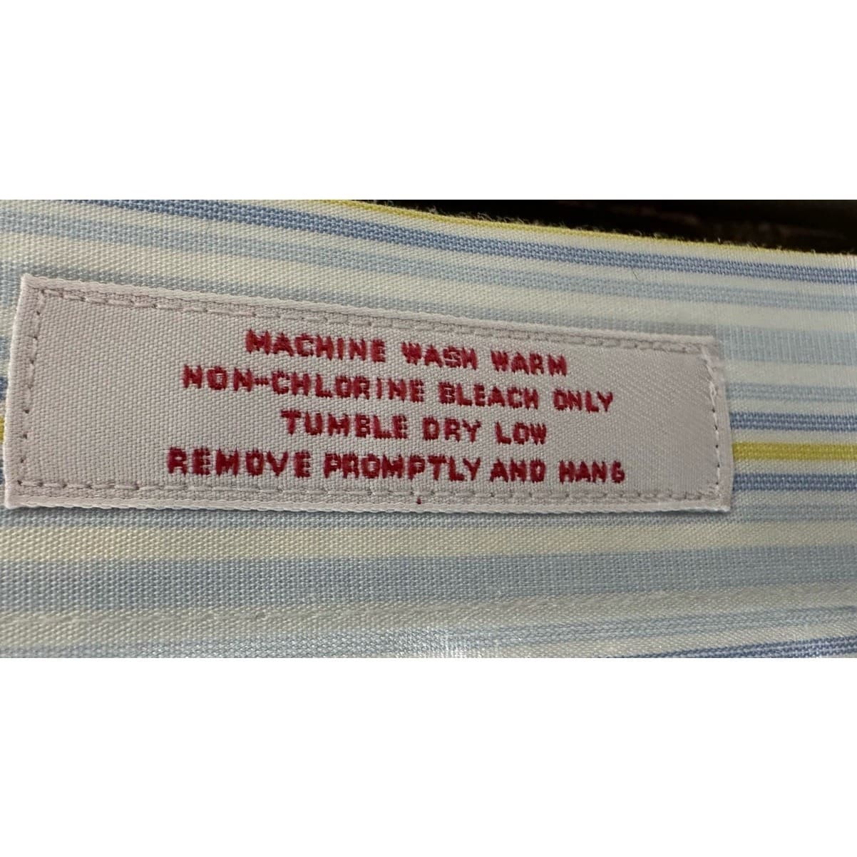 Brooks Brothers Men’s 346 Dress Shirt 16-36/37 White/Yellow/Blue Cotton Stripe - Thumbnail 8