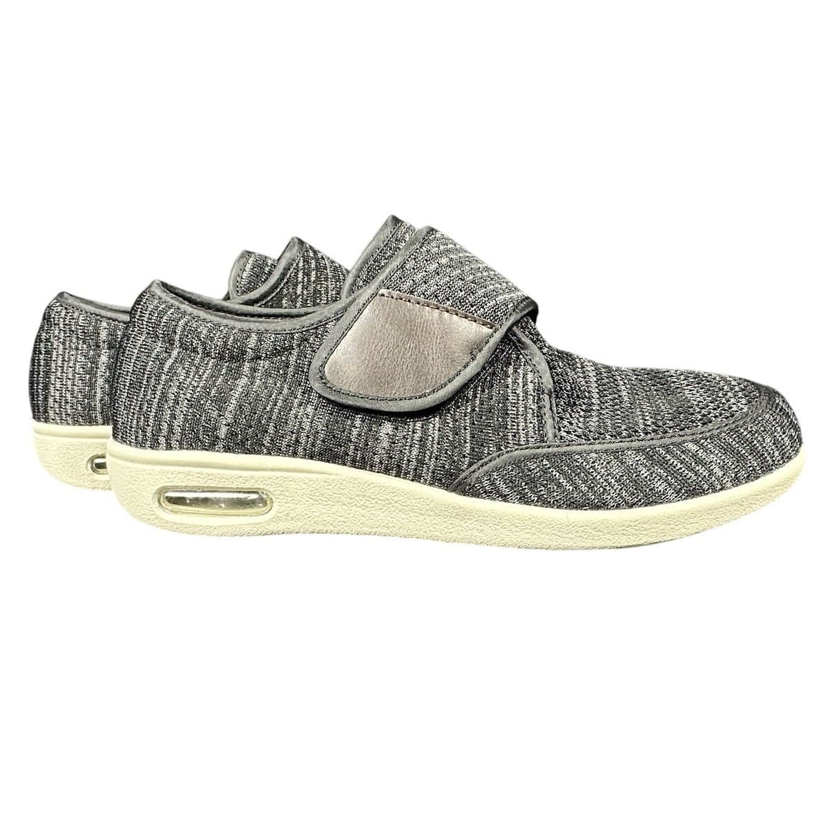 Men's Youyun Diabetic Gray Adjustable Memory Foam Shoes Size 10 - Thumbnail 7