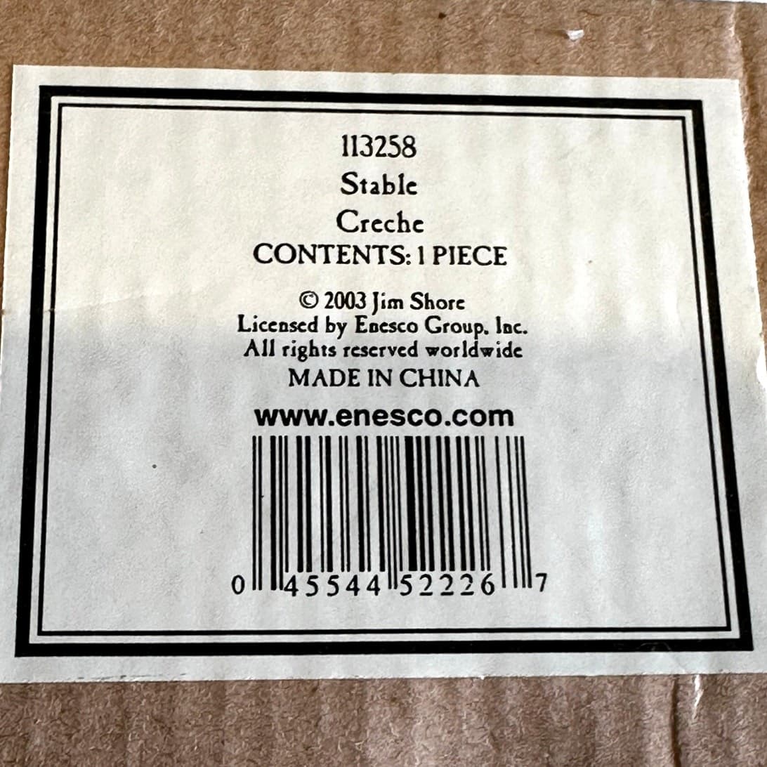 Jim Shore 2003 Heartwood Creek #113258 Nativity Stable Creche - Thumbnail 9