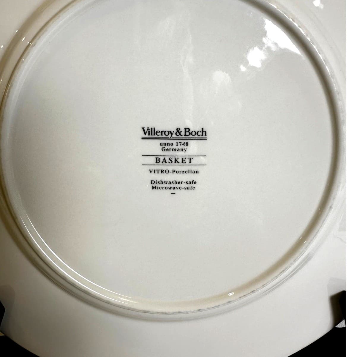 Villeroy & Boch 'Basket' anno 1748 Germany Vitro Porzellan 10.5" DInner Plate - Thumbnail 4