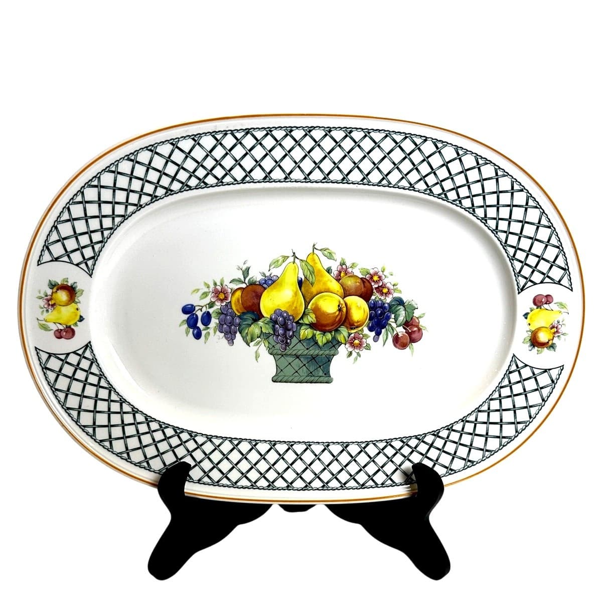 Villeroy & Boch 'Basket' anno 1785 Germany Vitro Porzellan Oval Serving Platter - Thumbnail 3