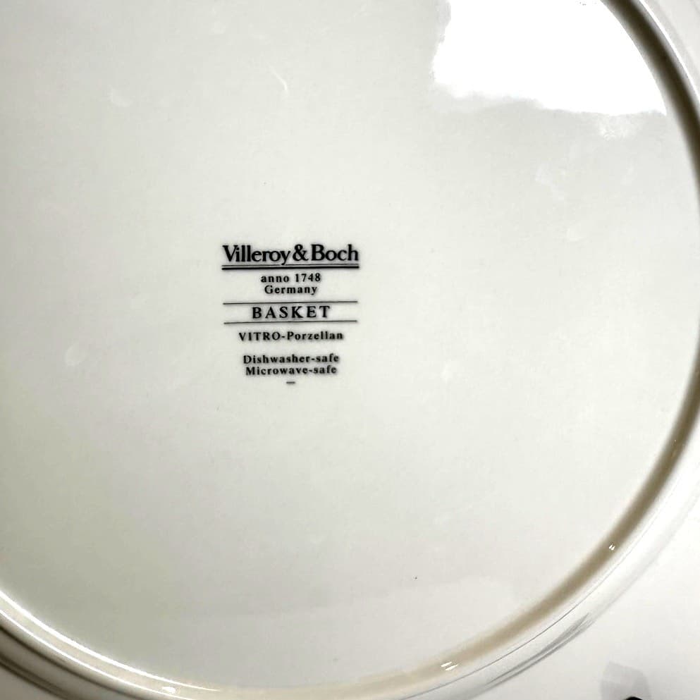 Villeroy & Boch 'Basket' Germany Vitro Porzellan 12.75" Round Chop Plate Platter - Thumbnail 4