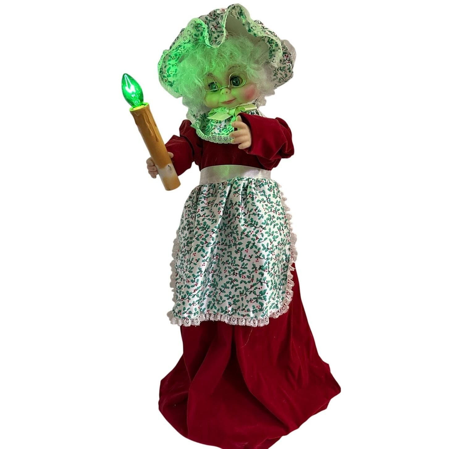 Rennor Lighted and Animated Mrs. Claus-22 Inches Tall-Very Good Condition! - Thumbnail 3