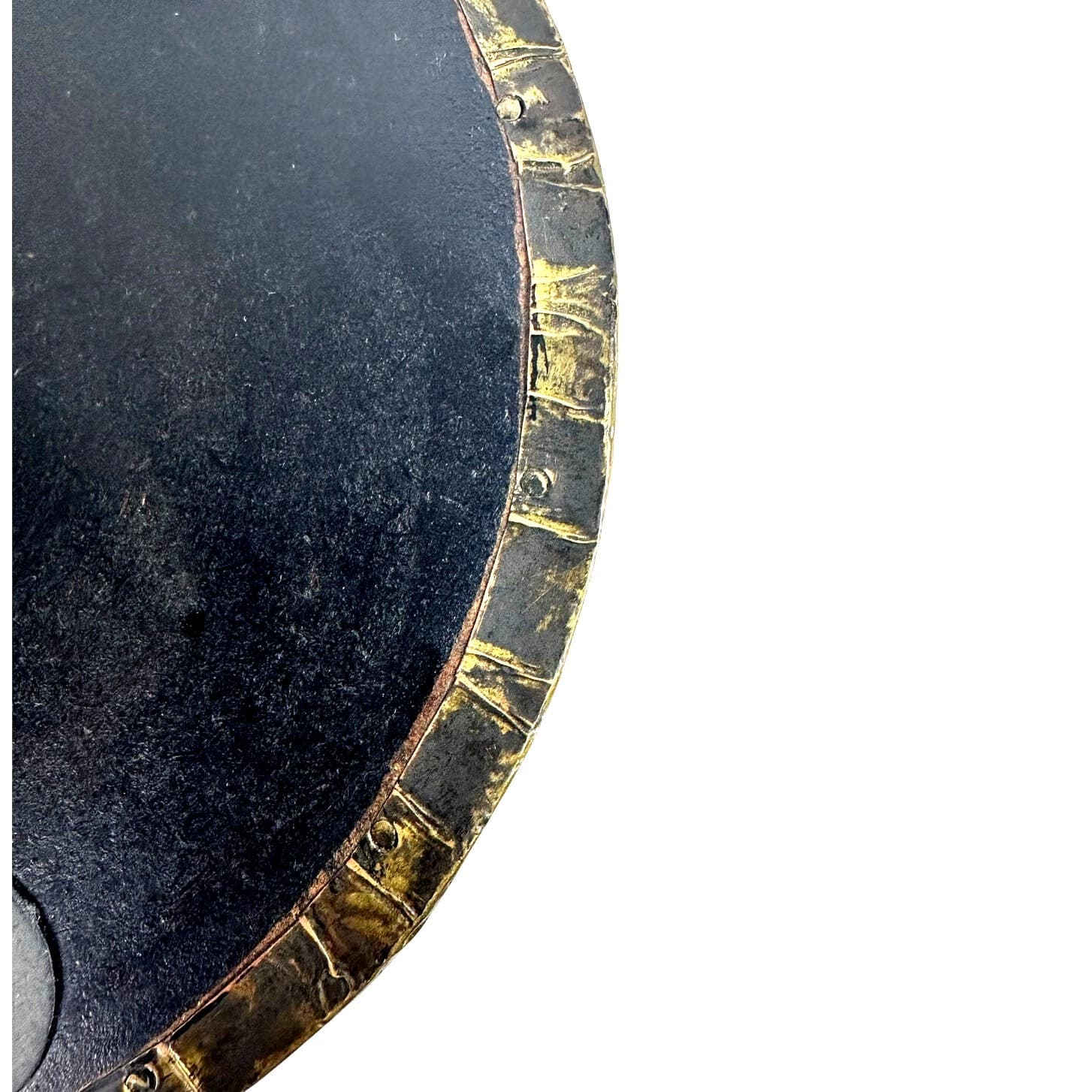 Unique Rustic Design Presentation Salad Centerpiece 12" Bowl Metal Covered Base - Thumbnail 6