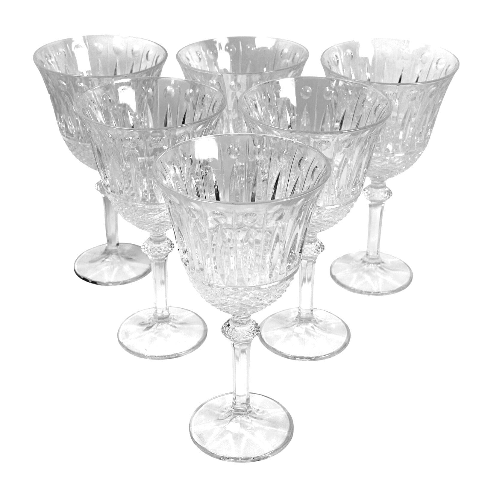 Shannon Crystal Godinger Sutton Place Retired Water Goblets-Set of 6-Rare-Mint! - Thumbnail 3