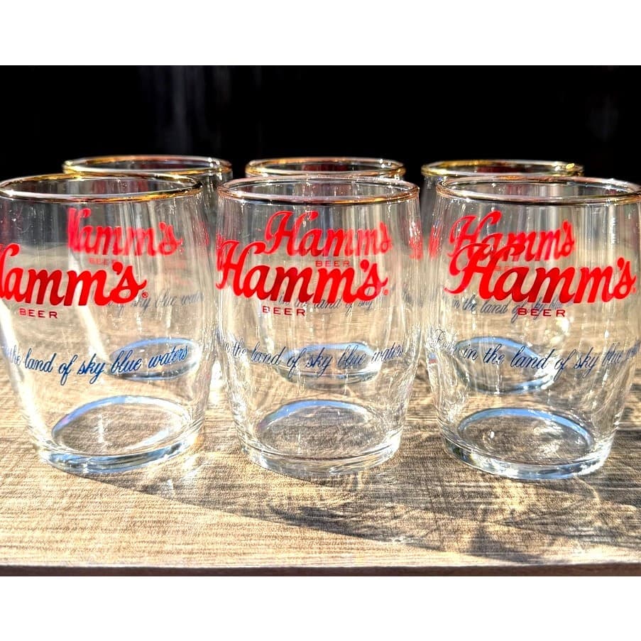 Hamm's Beer Vintage 1960's Collector 3.25" Logo Barrel Glasses-Rare-Set of 6 - Thumbnail 5