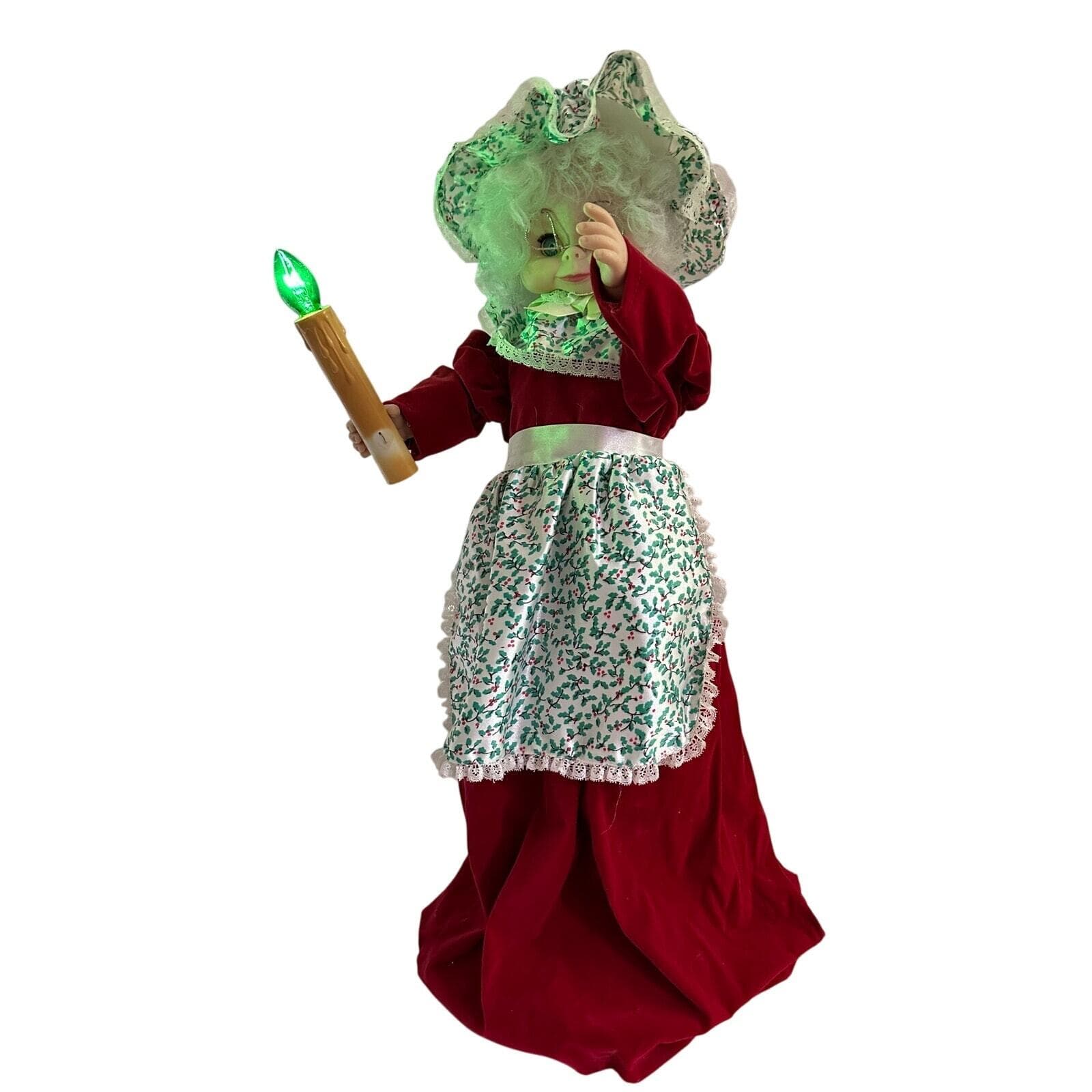 Rennor Lighted and Animated Mrs. Claus-22 Inches Tall-Very Good Condition! - Thumbnail 5