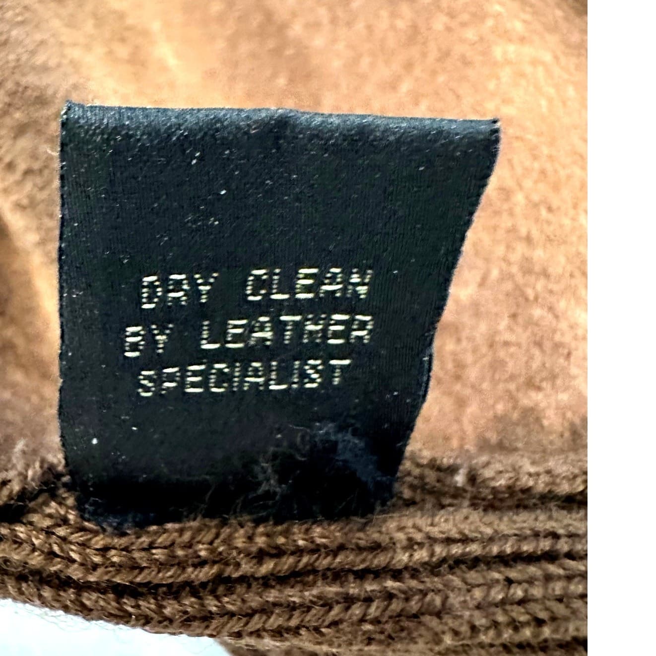 'High Point' Brown Knit and Suede Accent Panel Turtleneck Sweater Women's Large - Thumbnail 9