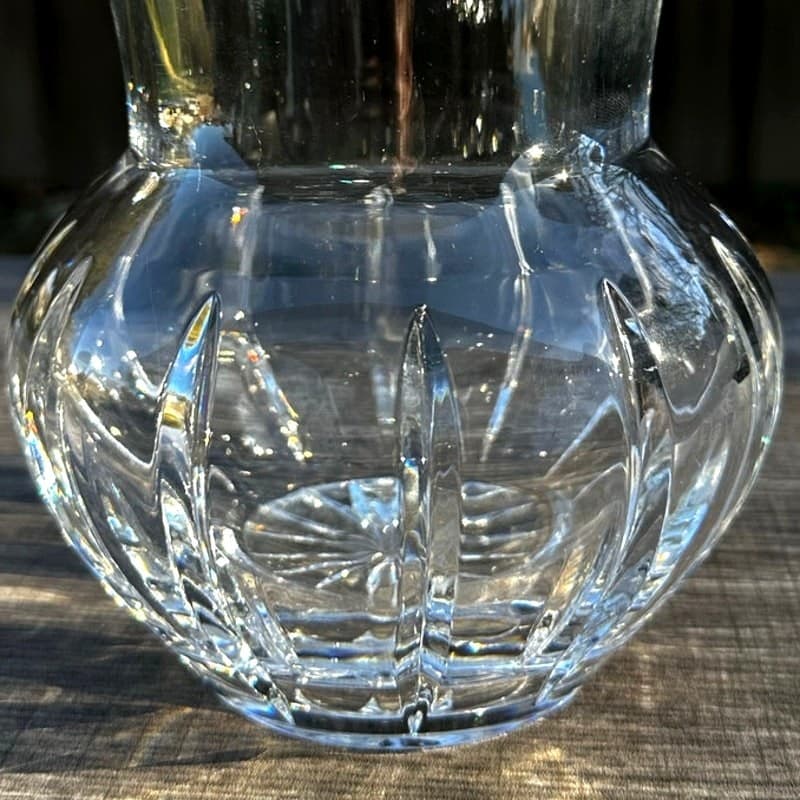 Toscany Hand Blown Poland Heavy 24% Lead Crystal Stunning 8.75" Display Vase - Thumbnail 2