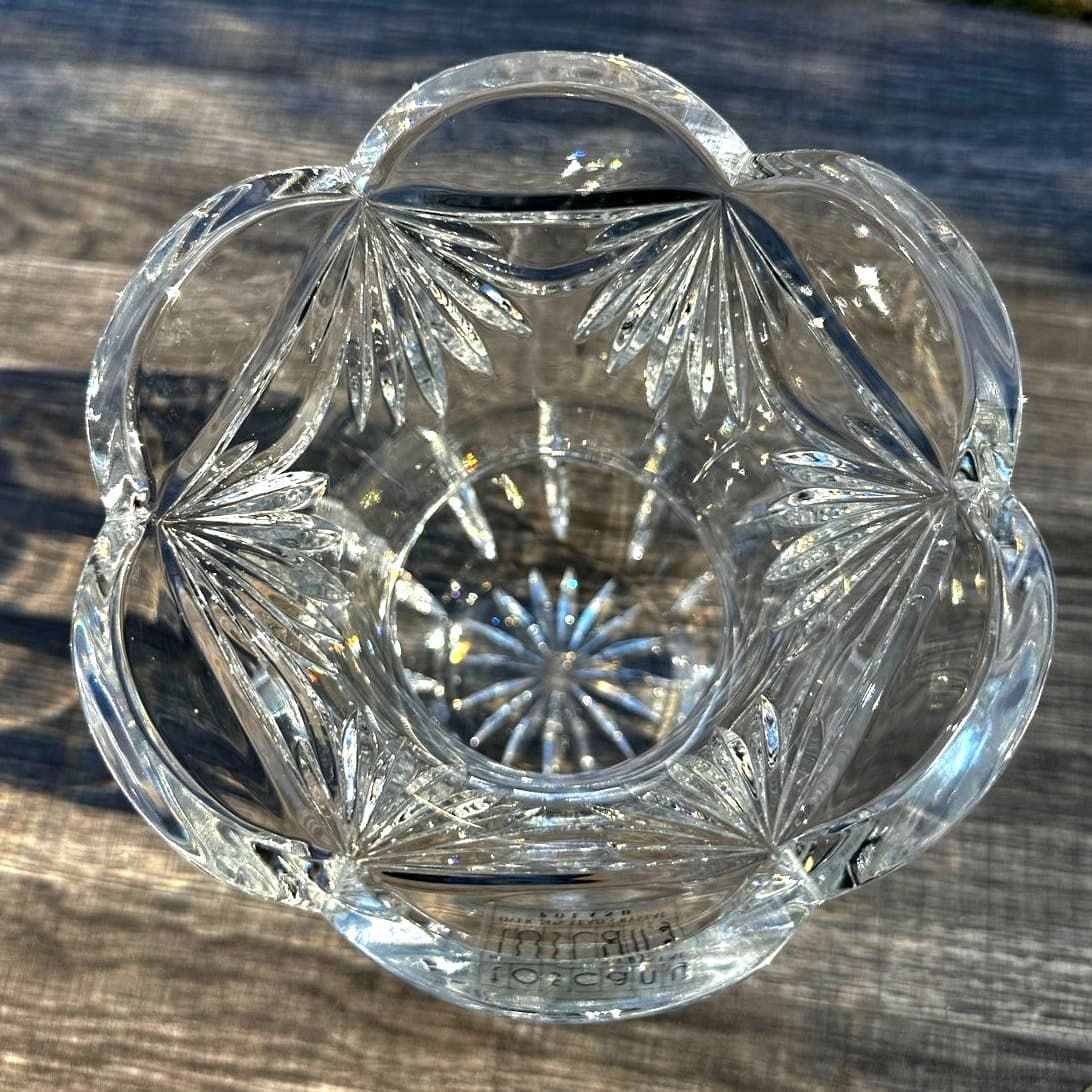 Toscany Hand Blown Poland Heavy 24% Lead Crystal Stunning 8.75" Display Vase - Thumbnail 7