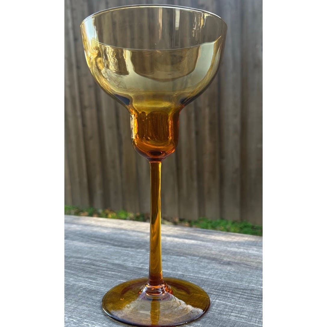 Exquisite Mid-Century Vintage Amber Glass 10.5" Display Piece-Rare - Thumbnail 5
