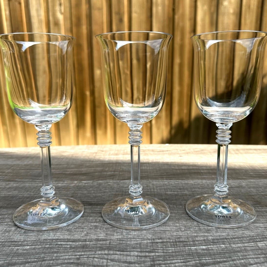 Towle TOC71NO Elegant Austrian Crystal Water Goblet -Excellent-Set of 3 - Thumbnail 5