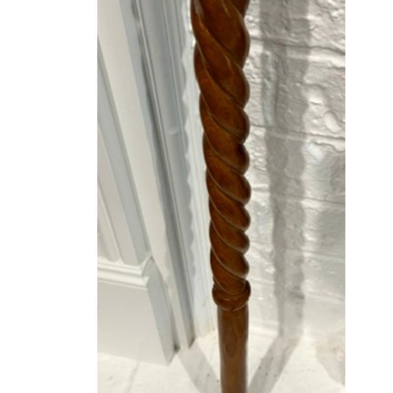Hand Carved Elephant Cane Walking Stick 36" Hardwood African Safari Folk Art - Thumbnail 8