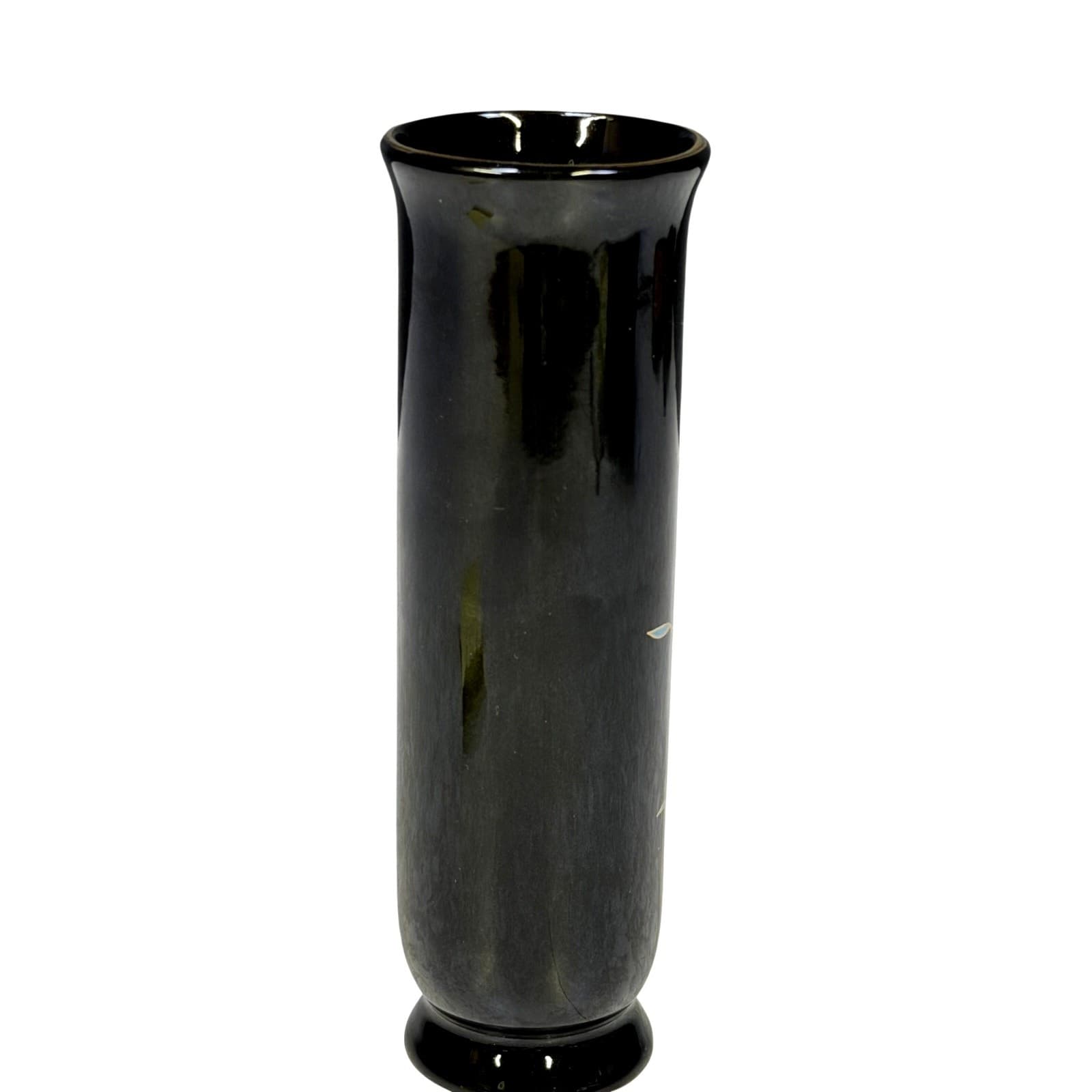 Elegant Japanese Otagiri 'Black Orchid' Modern Design 6.75" Porcelain Vase - Thumbnail 5
