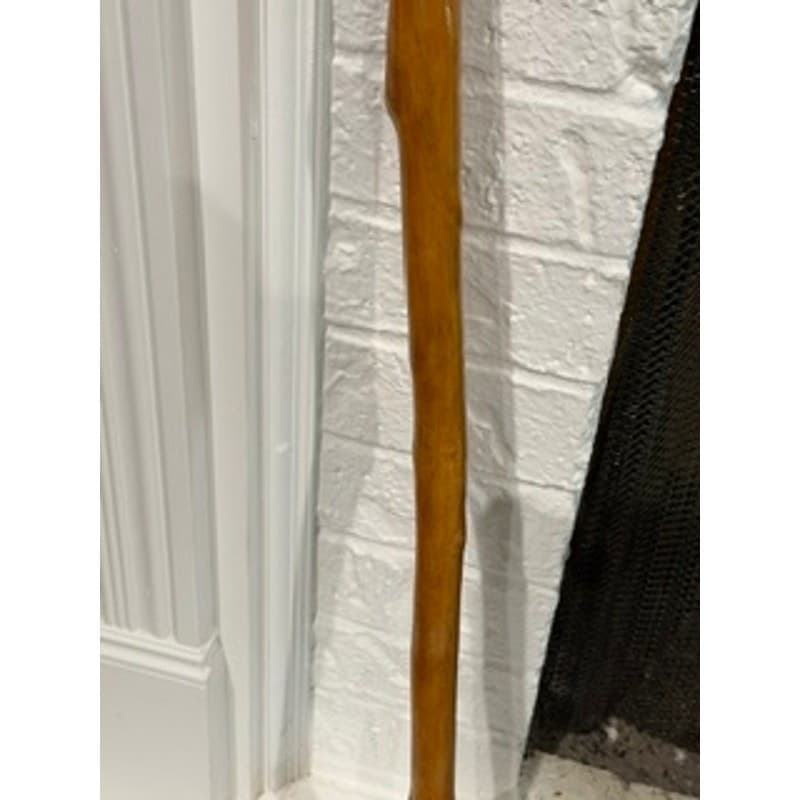 Handcrafted Rustic Walking Stick Cane 36" Natural Wood Folk Art Crook Handle - Thumbnail 9