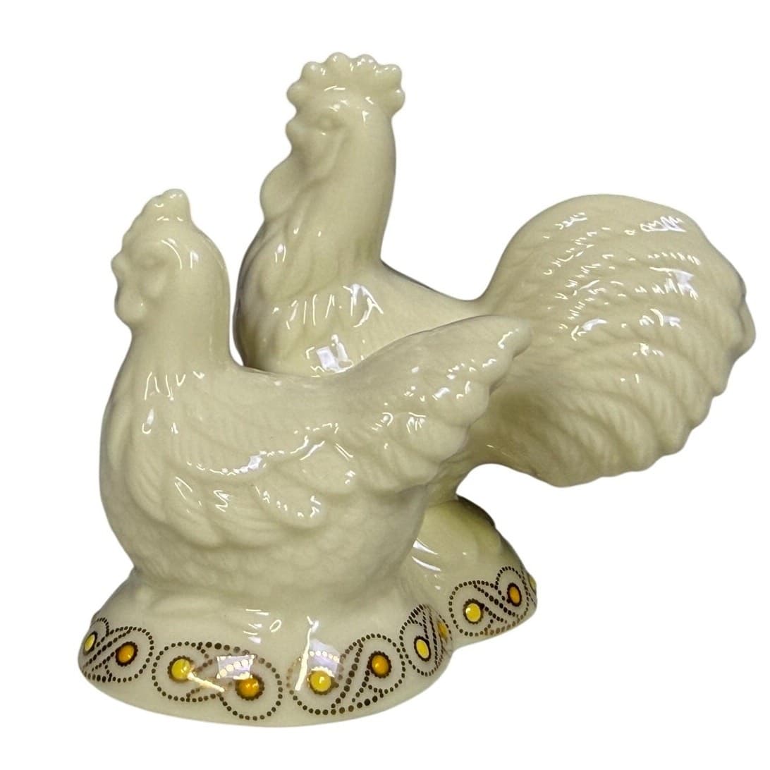 Lenox for the Holidays 1993-2007 China Jewels Nativity Rooster/Hen Original Box - Thumbnail 4