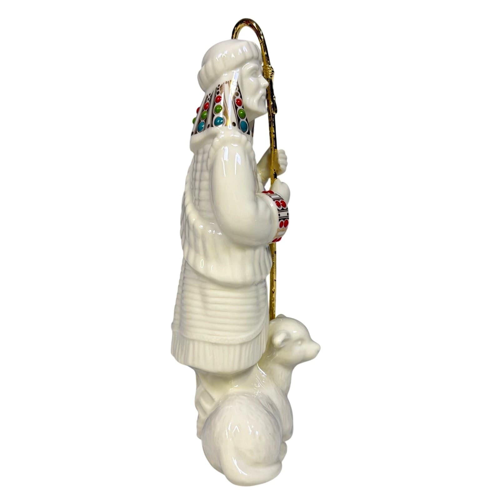 Lenox for the Holidays 1993-2007 China Jewels Nativity Sheperd w Staff/Lamb Box - Thumbnail 4