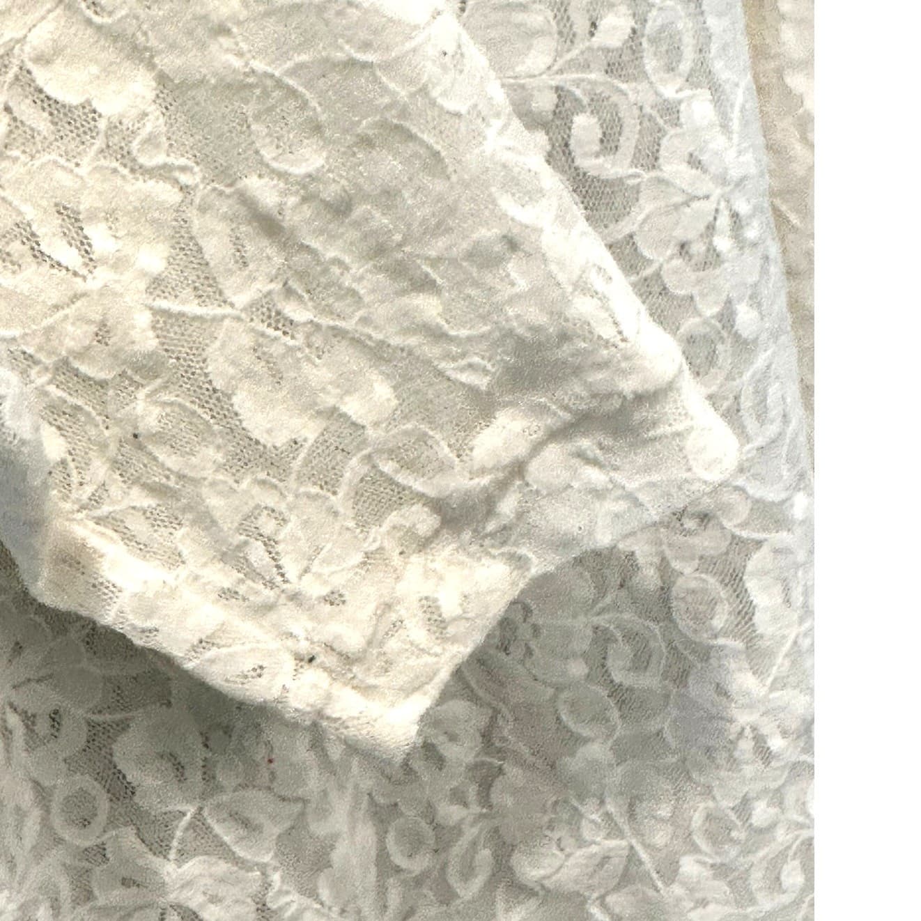3-Stretch Semi Sheer Sparkle Floral Design Tops by 'Shoulders to Go' Small/Med - Thumbnail 5
