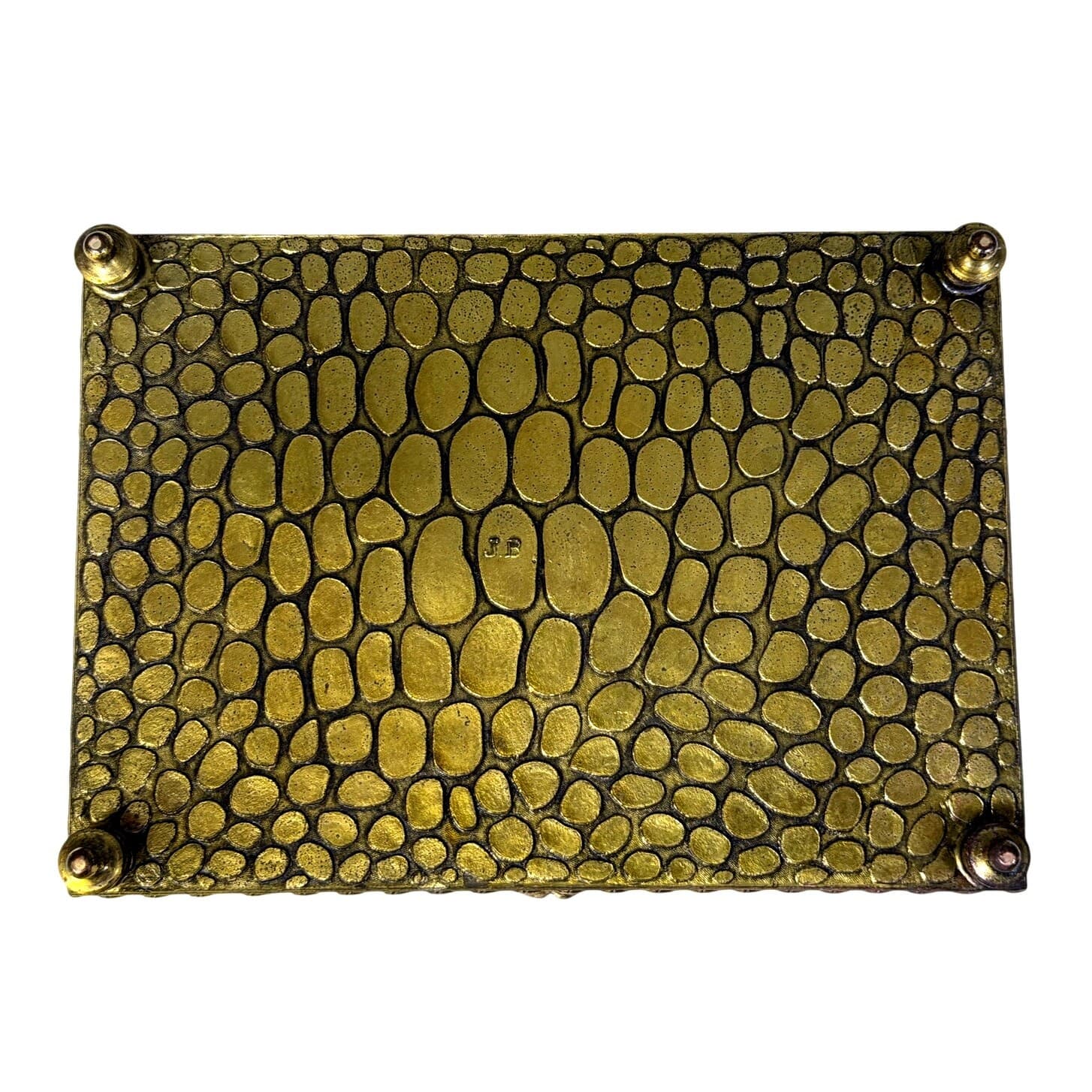 Jennings Brothers c. 1900-1915 Lined Large Bronze Repoussé Vanity Box - Thumbnail 13
