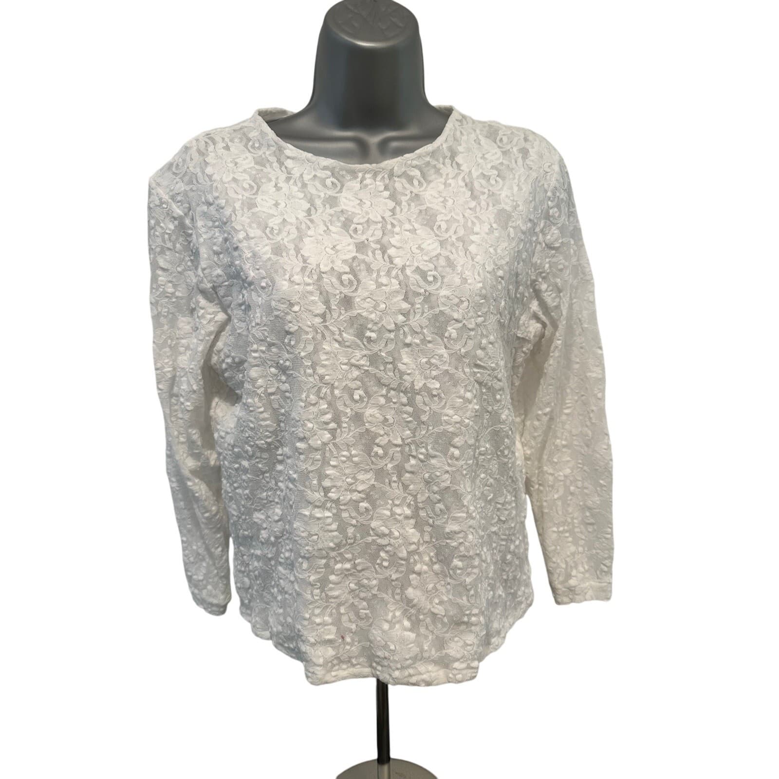 3-Stretch Semi Sheer Sparkle Floral Design Tops by 'Shoulders to Go' Small/Med - Thumbnail 9