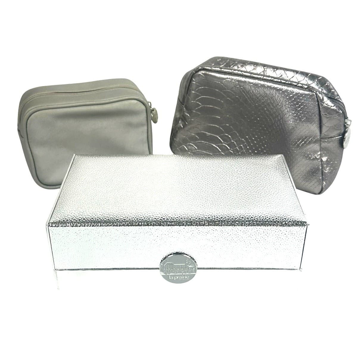 LaPrairie Cosmetic Bags (2) plus LaPrairie Silver Box (1)-Set of 3 - Thumbnail 2
